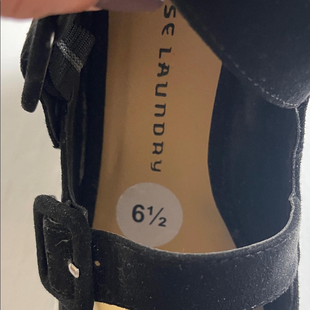 Chinese Laundry Women’s Black velvet Multi-Strap Heels size 6.5 - Picture 16 of 16